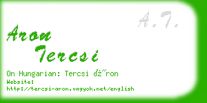 aron tercsi business card